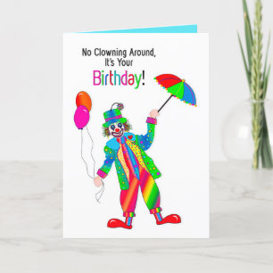 Birthday For Anyone Clown Kaleidoscope Collection Card