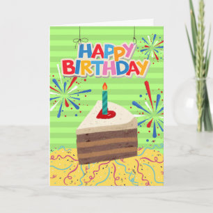Birthday for Boyfriend Piece of Cake Card