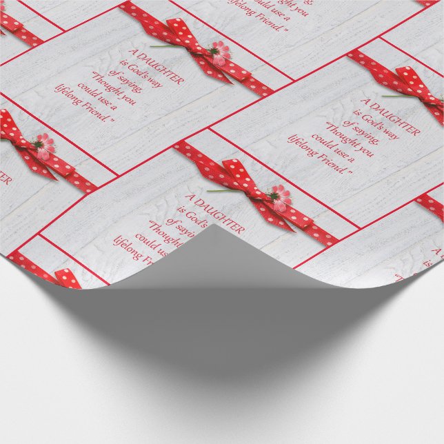 Birthday for Daughter Wrapping Paper (Corner)