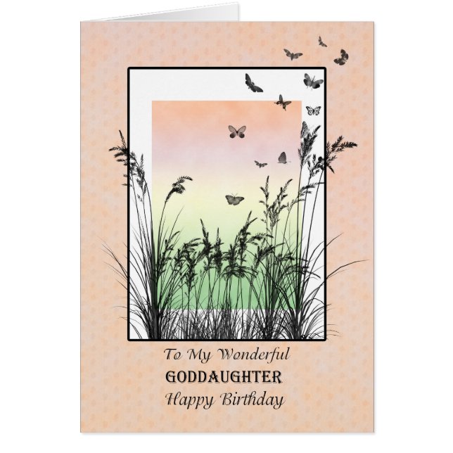 Birthday for Giddaughter, with butterflies (Front)