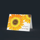 Birthday for Girlfriend, Bright Sunflowers Card<br><div class="desc">Happy Birthday for a girlfriend,  Sunflowers Design. Bright and colourful design with sunflowers in shades of yellow,  orange,  gold,  and brown. Digital art floral illustration. Bring a little sunshine to someone's birthday. Art,  image,  and verse copyright © Shoaff Ballanger Studios</div>