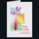 Birthday for Granddaughter, grasses scene<br><div class="desc">A lovely birthday card for a granddaughter. A scene with silhouetted grass and a stylized landscape. A lovely tranquil scene to promote a feeling of peace. A lovely verse inside completes this birthday card to say  'happy birthday".</div>