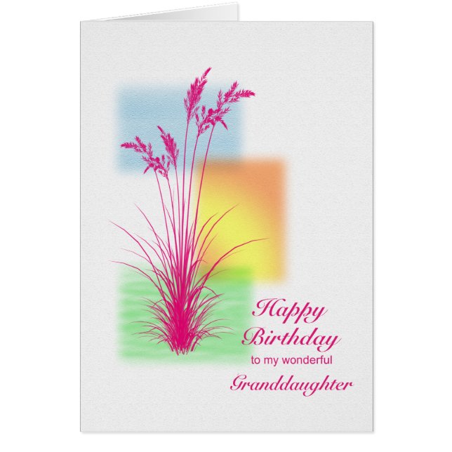 Birthday for Granddaughter, grasses scene (Front)