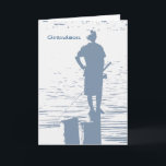 Birthday for grandson, boy fishing from stump. card<br><div class="desc">A young man fishing from a stump is featured on this birthday greeting for a grandson who loves fishing. My Funny Mind Greeting.</div>