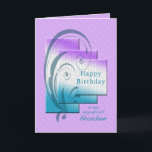 Birthday for grandson, modern and chic card<br><div class="desc">Birthday card for a grandson. A modern card with interlocking rectangles. A lovely verse inside completes this birthday card to say to your grandson a 'happy birthday".</div>