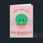 Birthday for Great Granddaughter with Cute Cactus Card<br><div class="desc">Birthday card for your granddaughter on a pink polka dot background and a really cute cactus.  Your granddaughter will love this design.  Thanks to Creative Fabrica for some of the elements in the design.</div>