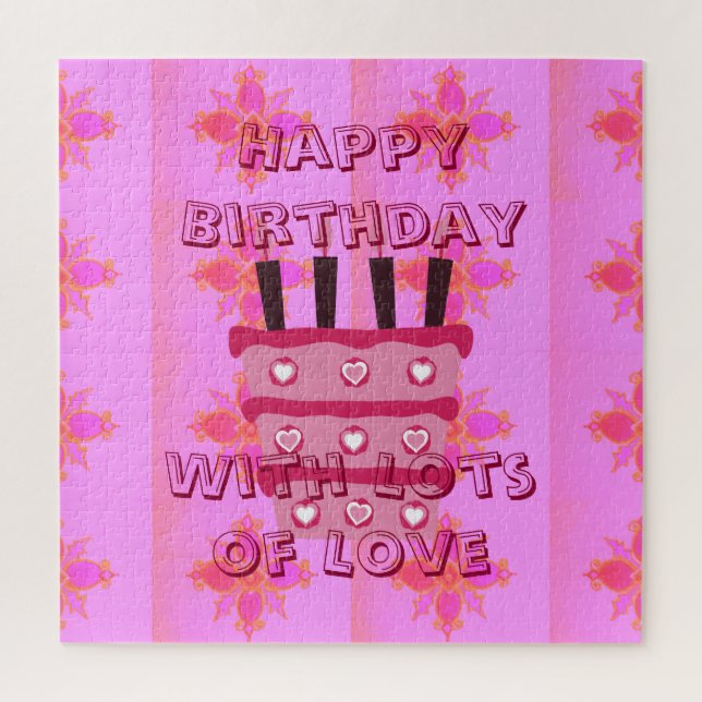 Birthday for her jigsaw puzzle (Vertical)