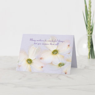 birthday for Mom-crabapple blossoms on purple Card