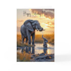 Birthday for Mom Elephant With Baby