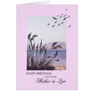Birthday for Mother-in-Law, seaside scene