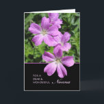 Birthday for Nonna, Cranesbill Geraniums Card<br><div class="desc">Happy Birthday greeting card for Nonna / grandma. Card has an image of Cranesbill geraniums in shades of violet and lavender colours. Botanical,  floral themed greeting card. Art,  image,  and verse copyright © Shoaff Ballanger Studios.</div>