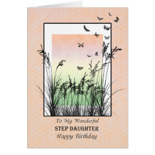 Birthday for Step Daughter, with butterflies