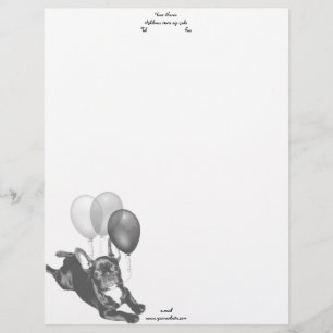 Birthday French bulldog letterhead