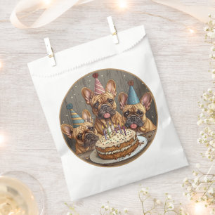 Birthday French Bulldogs Party Hats Favour Bag