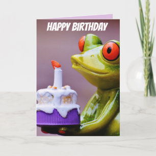 BIRTHDAY FROG FUNNY GREETING CARDS