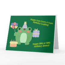 Birthday Frog Hat Balloons Cake Gift Design