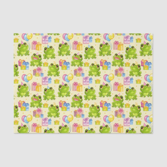 Birthday Frogs  Tissue Paper (Front)
