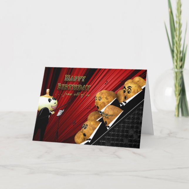 BIRTHDAY, FROM ALL OF US, MUSICIANS,  HUMOR CARD (Front)