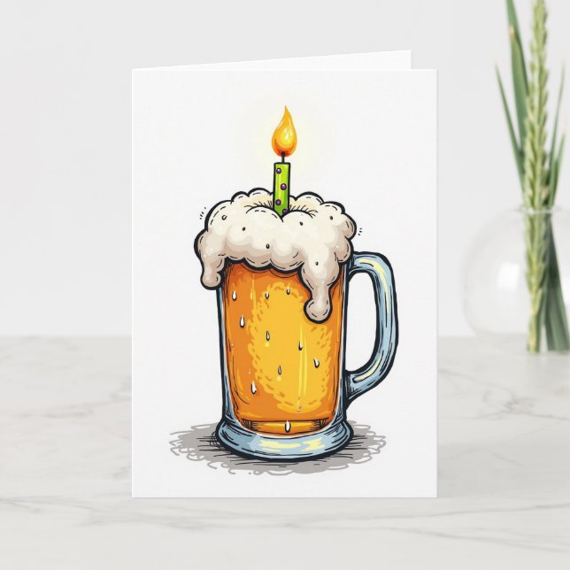 Birthday Frothy Drink Card (Front)