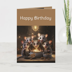 Birthday Fun From Group All of Us Opposum Animals Card