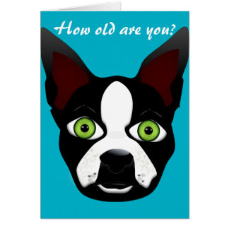 Birthday Funny Retro Boston Terrier Rescue Dog