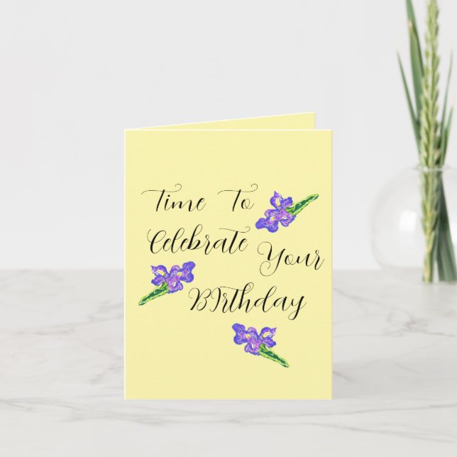 Birthday G Card : Time To Shine . (Front)