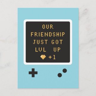 Birthday Gameboy Friendship Level Up Another Year Postcard