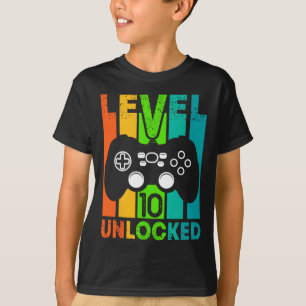 Birthday Gamer Boy Or Gamer Girl - Level 10 Unlock T-Shirt