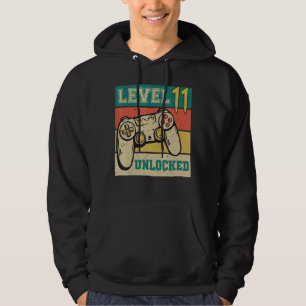 Birthday Gamer Level 11 Unlocked Video Game Hoodie
