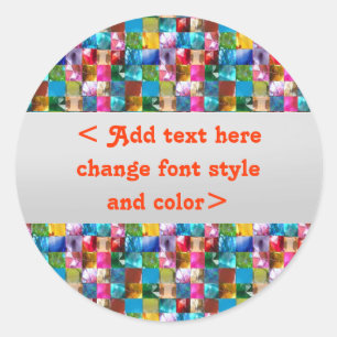 BIRTHDAY GEMS JEWELS PEARLS Border Frames Classic Round Sticker