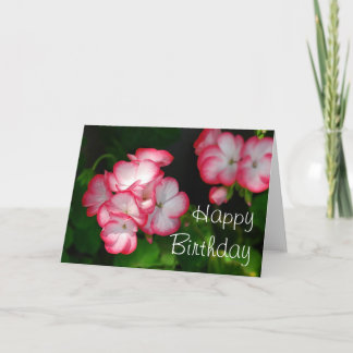 Birthday Geraniums Card