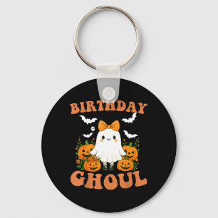Birthday Ghoul Funny Spooky Ghost Halloween Keychain