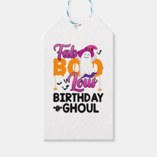 Birthday Ghoul Halloween Girls Womens Fab Boo Lous Gift Tags