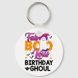 Birthday Ghoul Halloween Girls Womens Fab Boo Lous Keychain