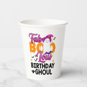 Birthday Ghoul Halloween Girls Womens Fab Boo Lous Paper Cups
