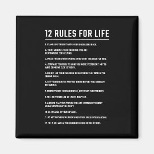 Birthday Gift 12 Rules For Life Magnet