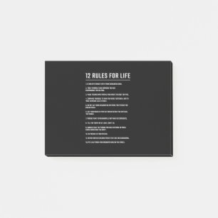 Birthday Gift 12 Rules For Life Post-it Notes