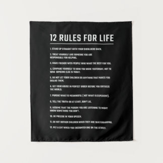 Birthday Gift 12 Rules For Life Tapestry