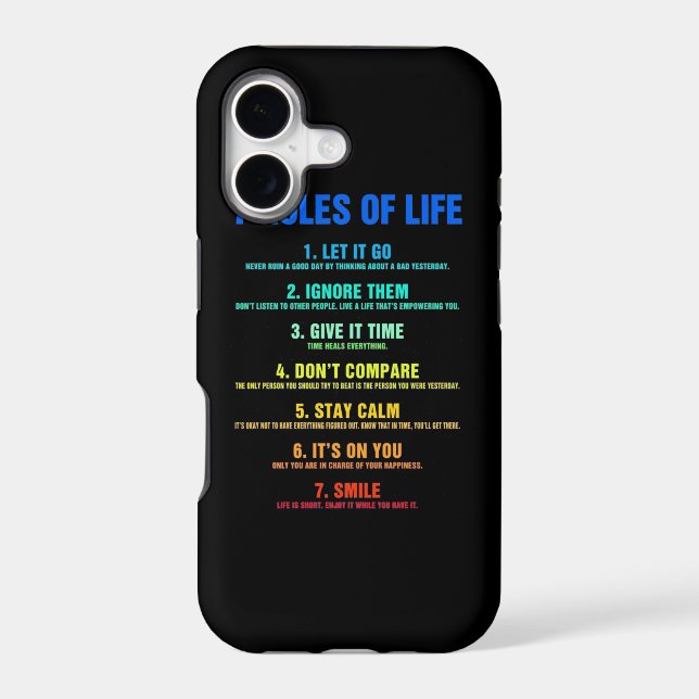 Birthday Gift 7 Rules Of Life (Back)