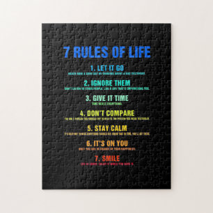 Birthday Gift 7 Rules Of Life Jigsaw Puzzle