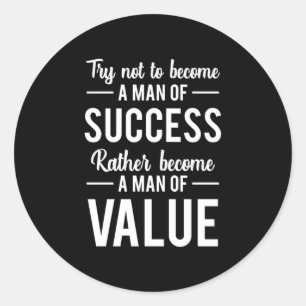 Birthday Gift A Man Of Success Classic Round Sticker