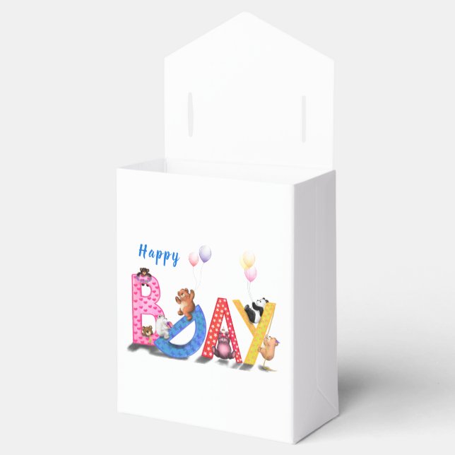 Birthday Gift Box with Happy Bears Party (Opened)