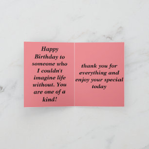 birthday gift card,  Pink Card