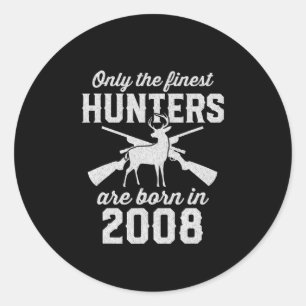 Birthday gift Deer Hunter Hunting for 2008s Classic Round Sticker