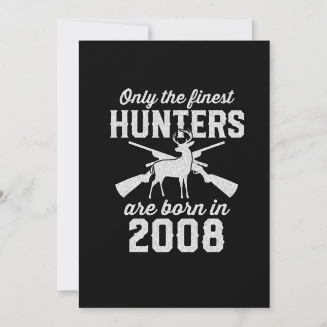 Birthday gift Deer Hunter Hunting for 2008s Invitation (Front)