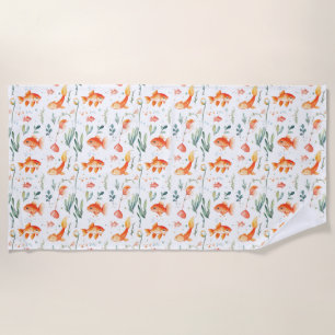Birthday Gift Fish All Day Beach Towel