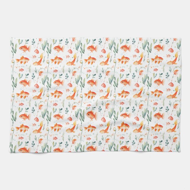 Birthday Gift | Fish All Day Kitchen Towel (Horizontal)