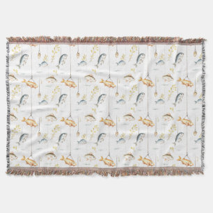 Birthday Gift Fishermen Are Born Honest Throw Blanket