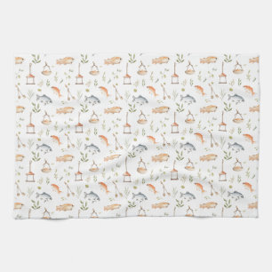 Birthday Gift Fishing With Me Kitchen Towel