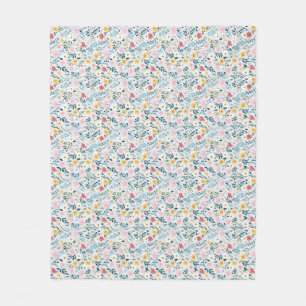 Birthday Gift Floral Architecture Fleece Blanket